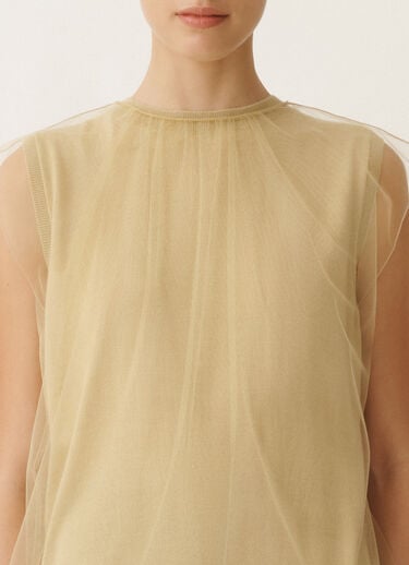 Fabiana Filippi Cashmere and silk vest top, gold YELLOW MAD265F024L2940000