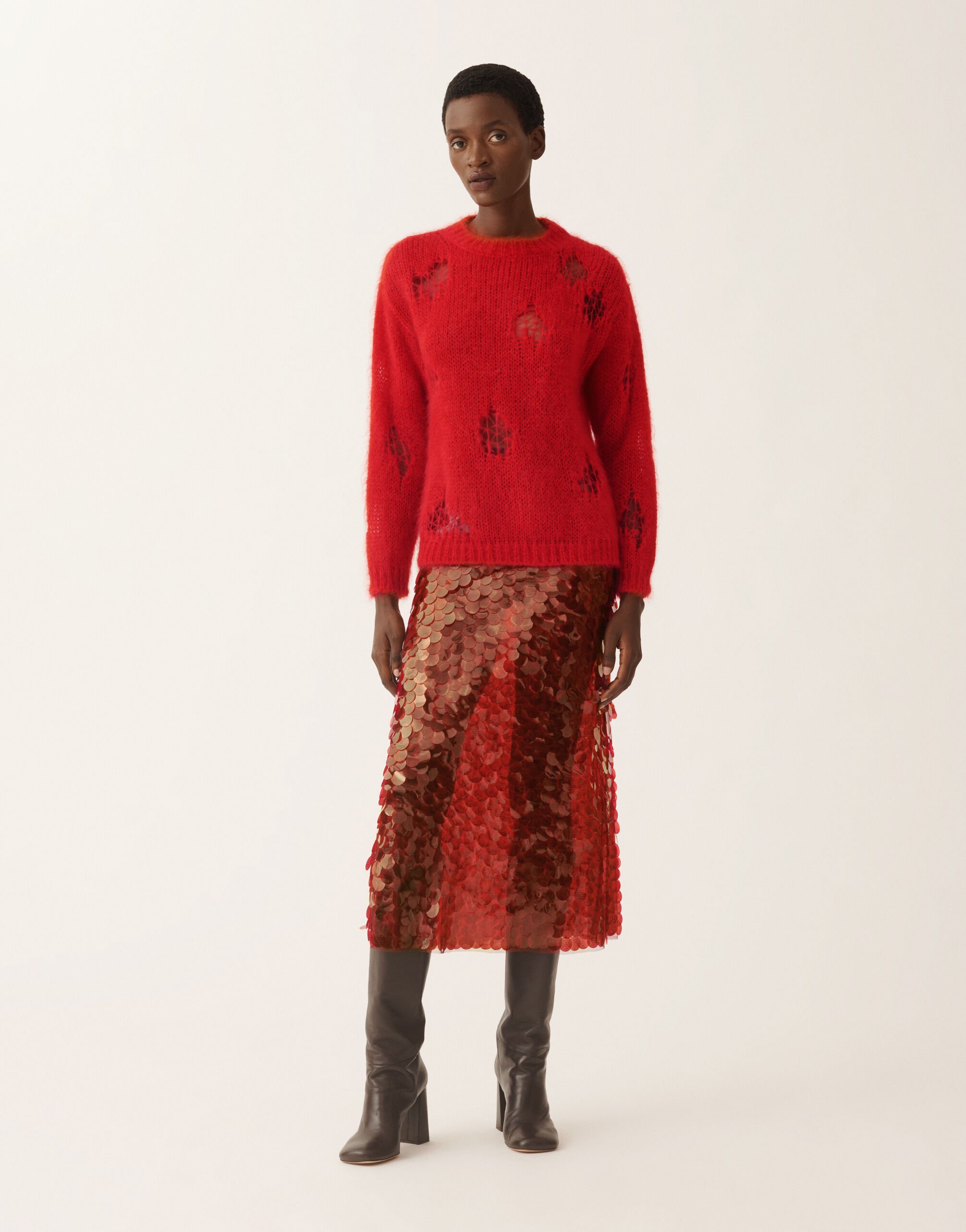 Fabiana Filippi Mohair sweater, lacquer Red MAD225F512L6330000