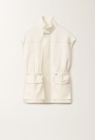 Fabiana Filippi Cotton gabardine safari jacket, white WHITE CTD275F714L1920000