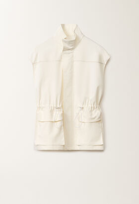 Fabiana Filippi Cotton gabardine safari jacket, white WHITE CTD265F225D8040000
