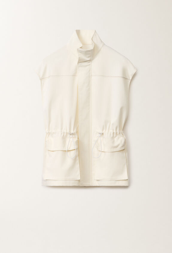 Fabiana Filippi Cotton gabardine safari jacket, white WHITE CTD275F714L1920000