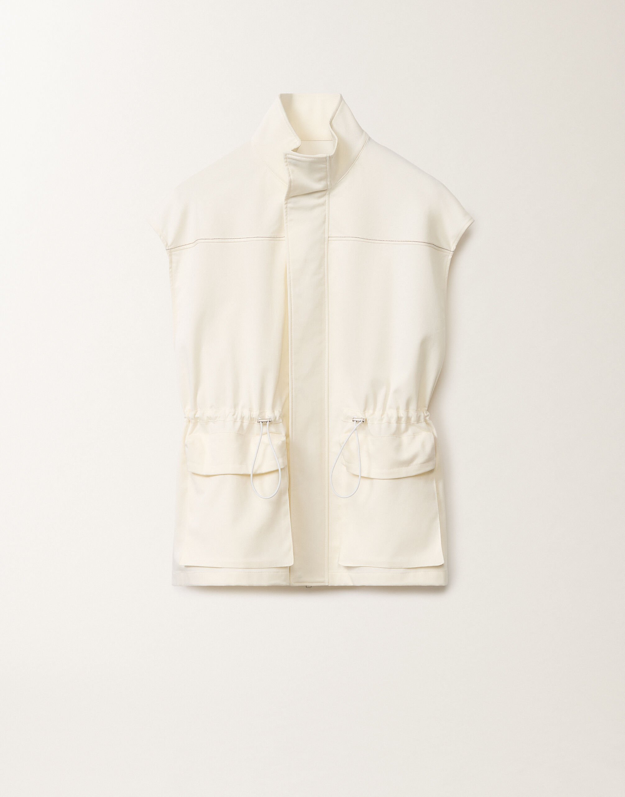 Fabiana Filippi Cotton gabardine safari jacket, white WHITE CTD275F714L1920000
