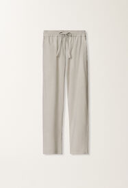 Fabiana Filippi Pantalone in lino e viscosa stretch, steel STEEL PADC02F410H5490000