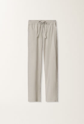 Fabiana Filippi Stretch viscose and linen trousers, steel STEEL PADC02F410H5490000