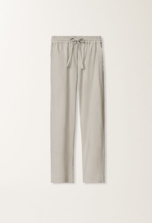 Fabiana Filippi Stretch viscose and linen trousers, steel STEEL PADC02F410H5490000