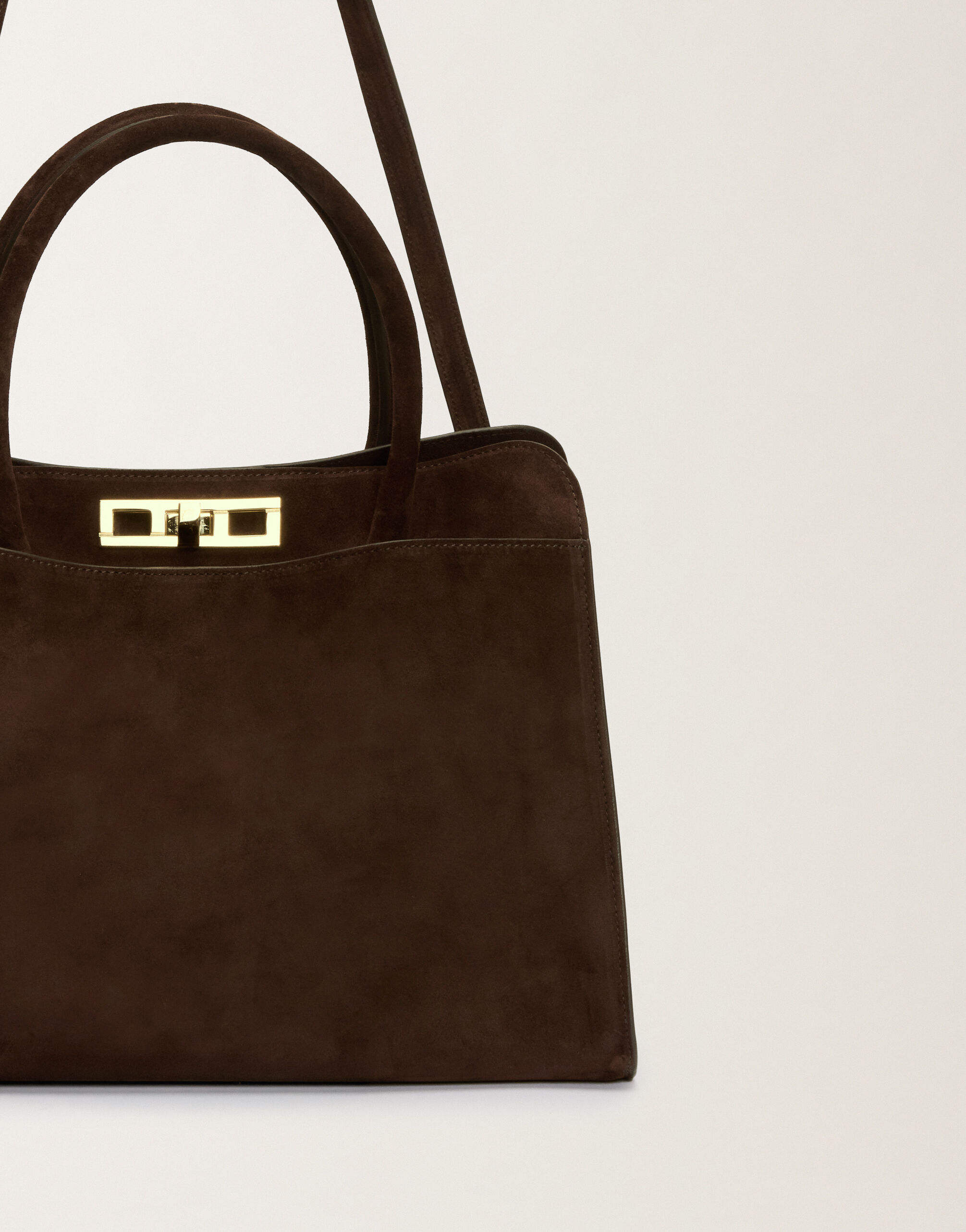 Fabiana Filippi Große Handtasche aus Wildleder, ebenholzbraun Braun BGD215A851L8070000