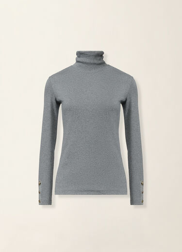 Fabiana Filippi Ribbed cotton jersey turtleneck T-shirt, stone Stone JED226F554M4550000