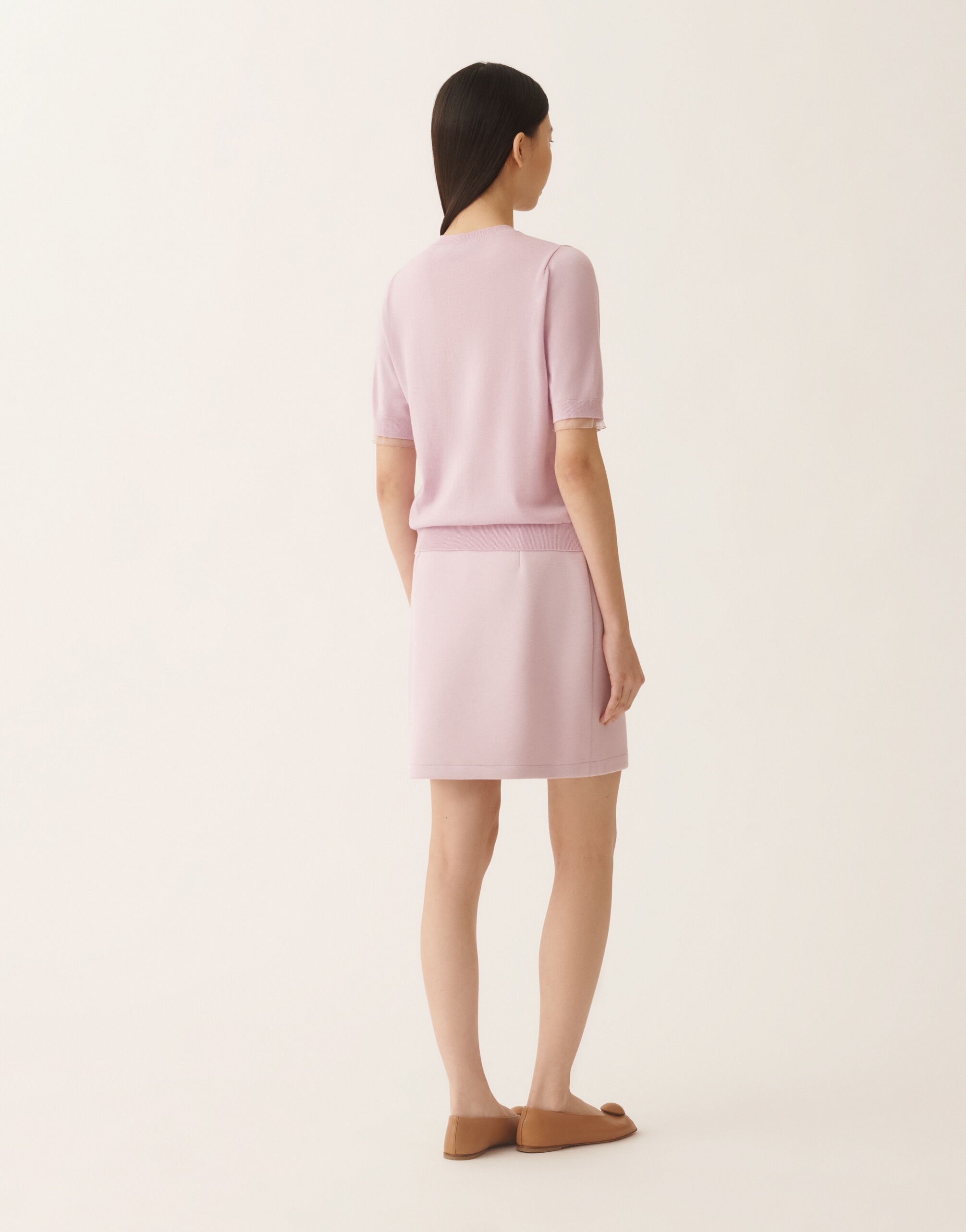 Fabiana Filippi Pullover aus Wolle und Baumwolle, rosa-lila Fliederrosa MAD266F042L9300000