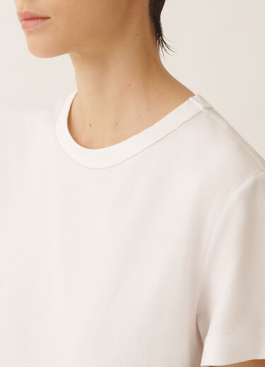 Fabiana Filippi T-Shirt aus Jersey, optisches Weiß Weiß JED266F133L7960000