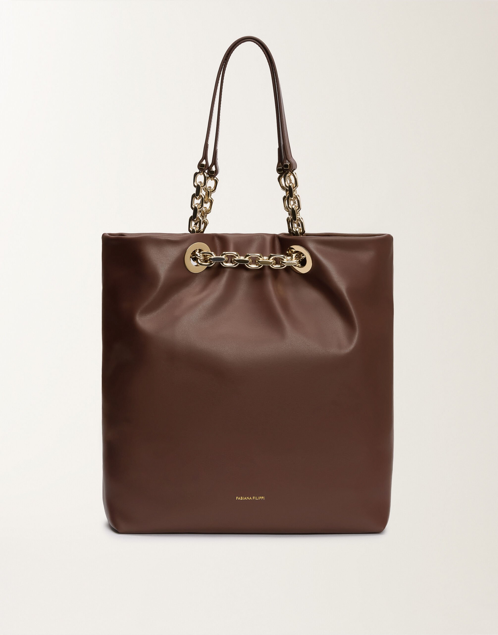 Fabiana Filippi Bolso shopper Eyelet de napa, ébano MARRÓN BGD215A900L8020000