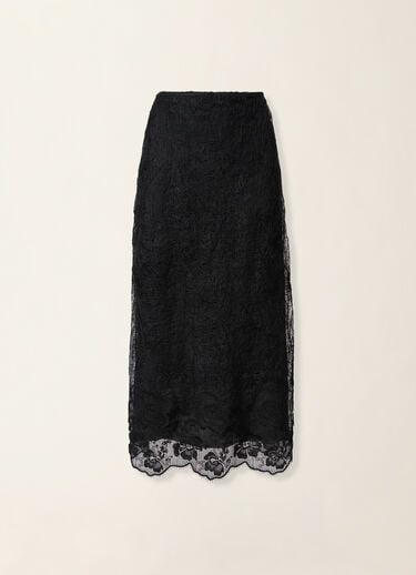 Fabiana Filippi Flared midi skirt in embroidered lace, black Black GND226F798M4340000