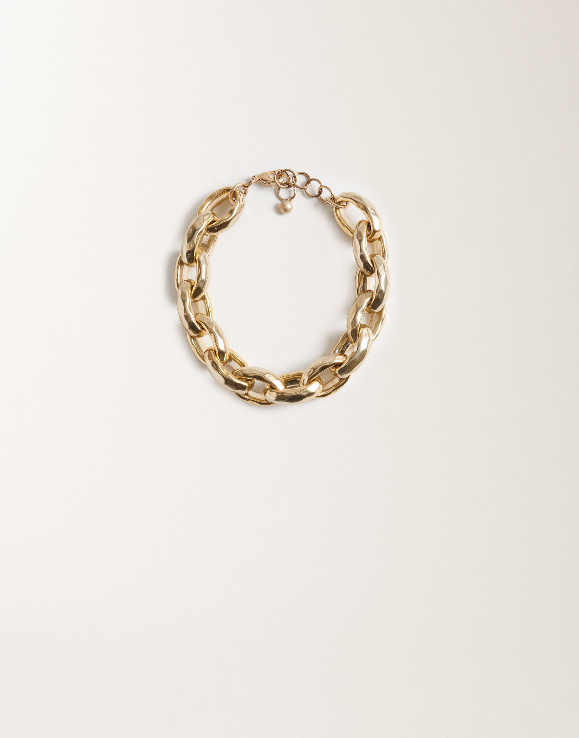 Fabiana Filippi Gehämmerte Maxi-Halskette GOLD BXD215A842L8390000