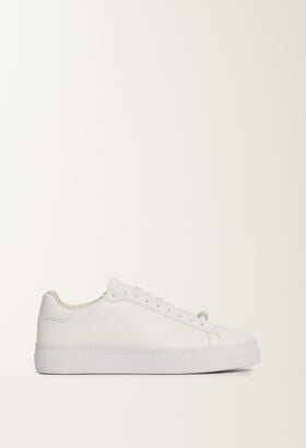 Fabiana Filippi Grain leather sneakers, white WHITE ASD215A939L8040000