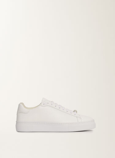 Fabiana Filippi Sneaker aus genarbtem Leder, Weiß Braun ASD215A939L8040000