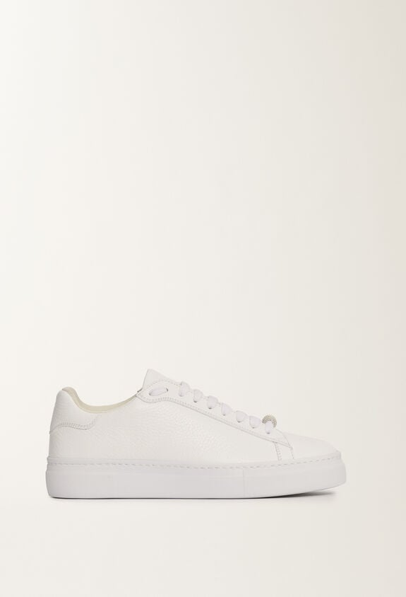Fabiana Filippi Grain leather sneakers, white WHITE ASD215A939L8040000