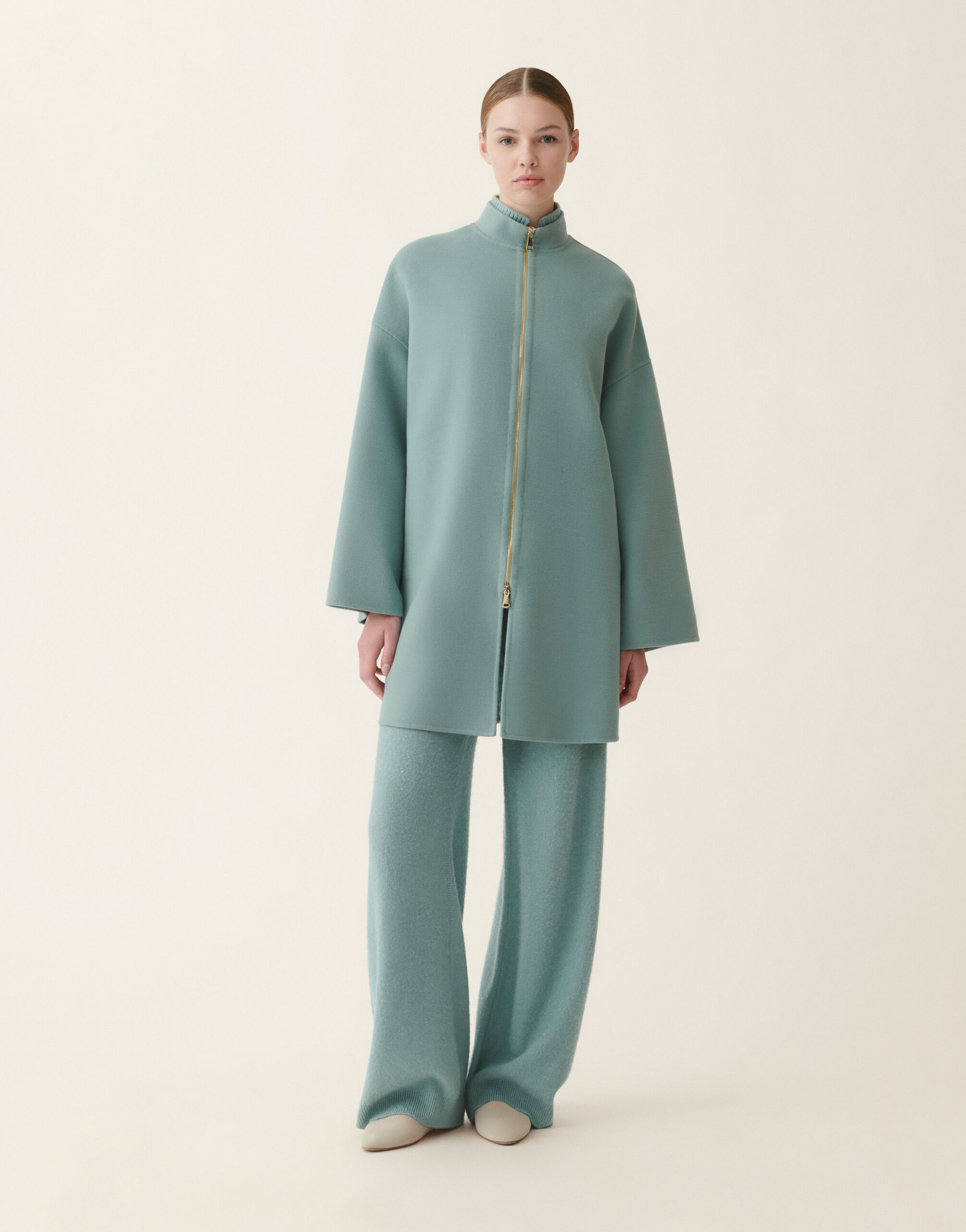 Caban en double de laine, vert Fabiana Filippi Caban en double de laine, vert Vert CTD216F186M3230000
