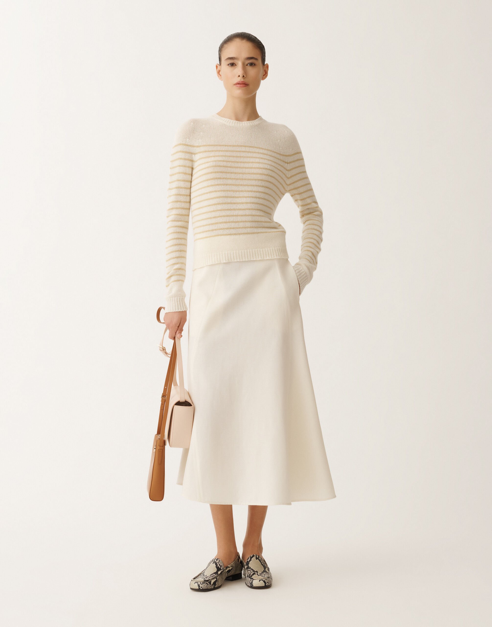 Fabiana Filippi Brushed cashmere pullover, gold YELLOW MAD265F031L2200000