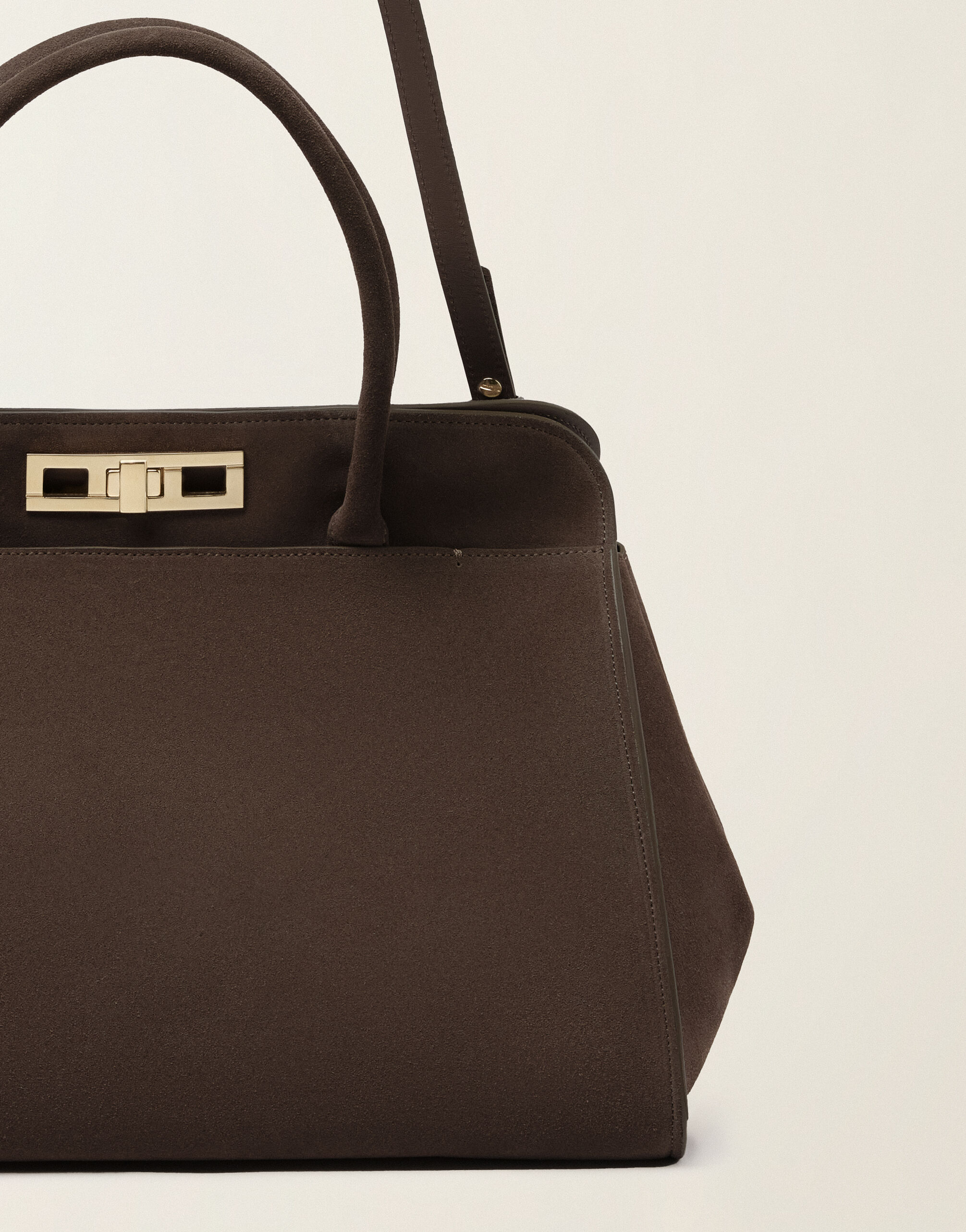 Grand sac à main en daim, ébène Fabiana Filippi Grand sac à main en daim, ébène ébène BGD216A851M5000000