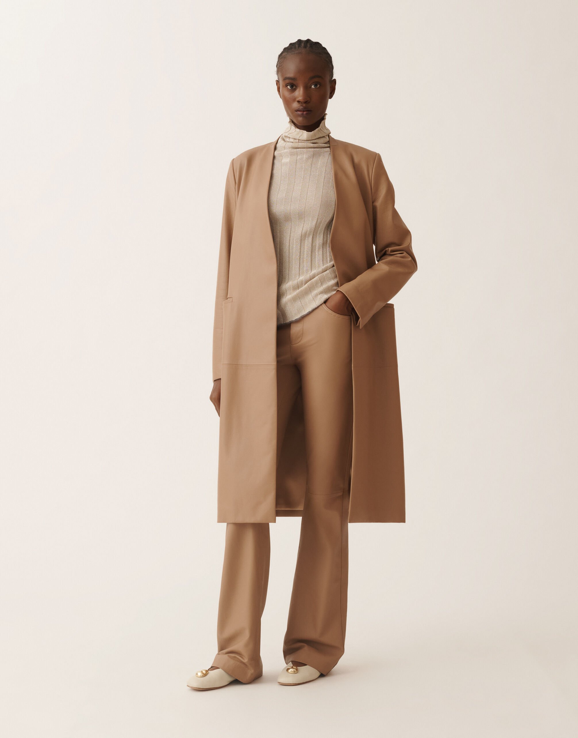Fabiana Filippi Lurex-Rollkragenpullover, weiß und grau Weiß MAD225F518L6240000