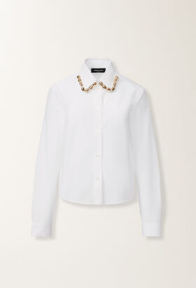 Fabiana Filippi Poplin boxy shirt, white WHITE CAD215F312D6500000