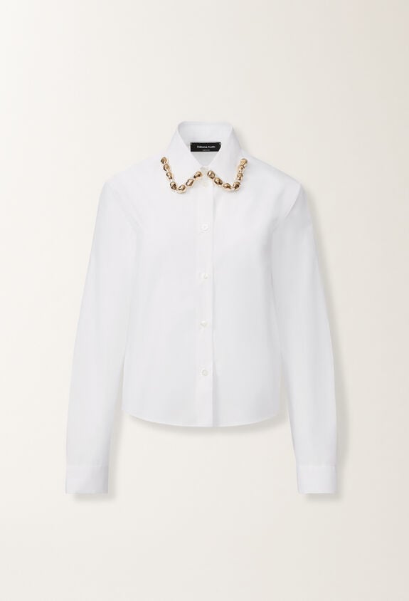 Fabiana Filippi Poplin boxy shirt, white WHITE CAD215F312D6500000