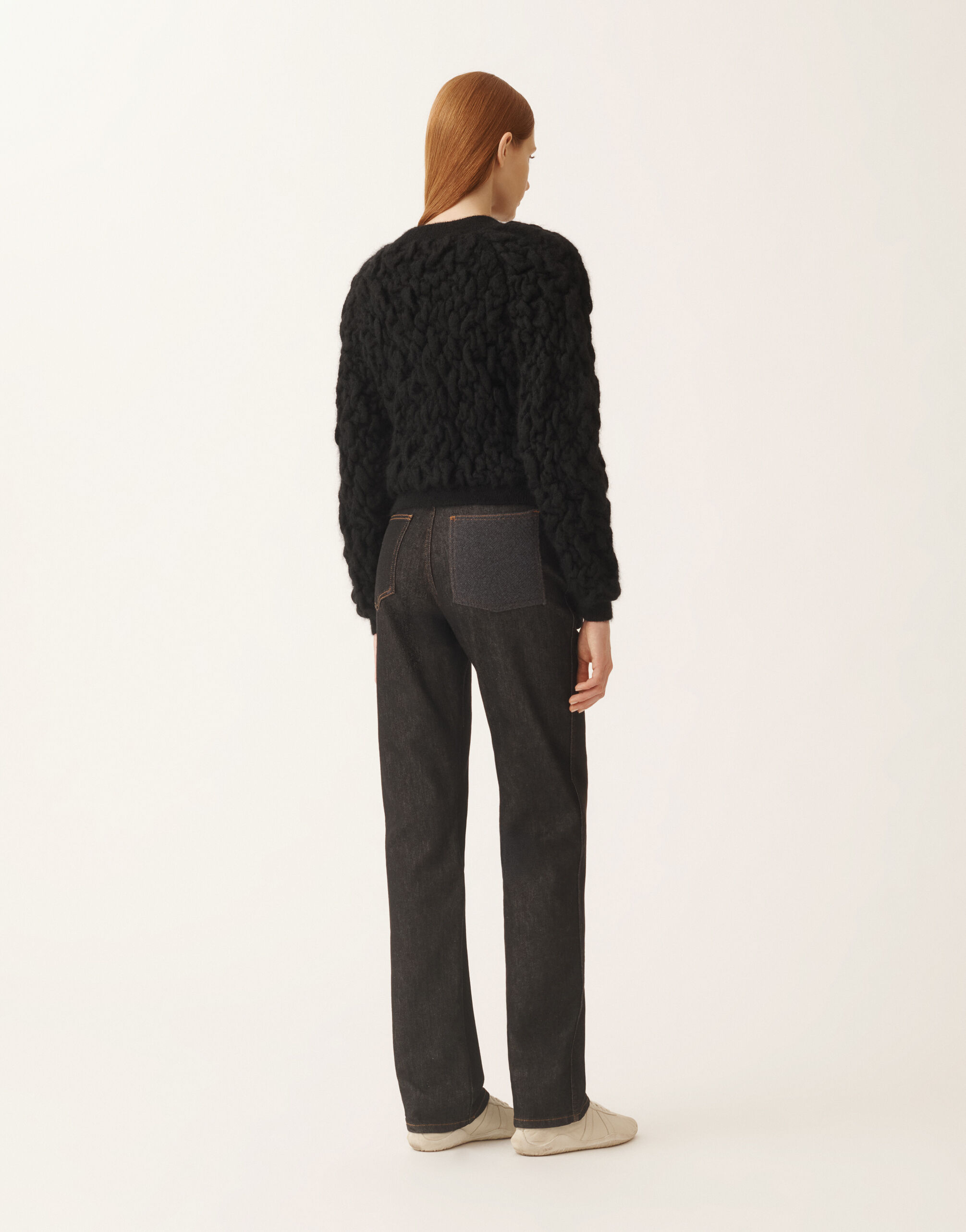 Fabiana Filippi Bomber de mohair, negro Negro MAD225F503D5040000
