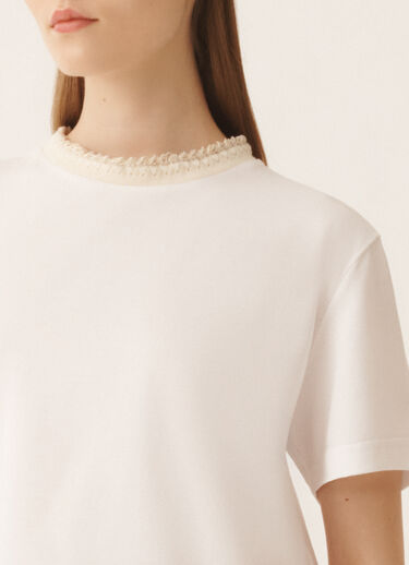 Fabiana Filippi T-Shirt aus Jersey, optisches Weiß Weiß JED266F133L9200000