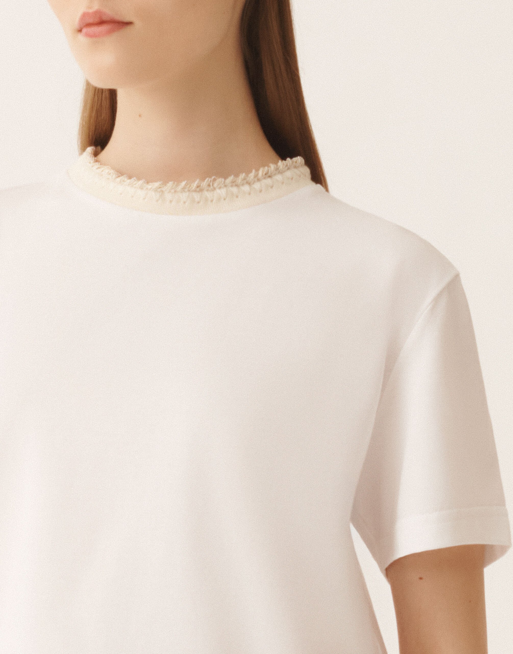 Fabiana Filippi T-Shirt aus Jersey, optisches Weiß Weiß JED266F133L9200000