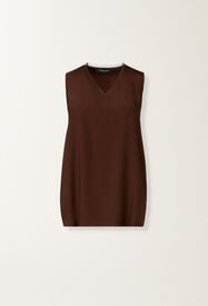 Fabiana Filippi Envers satin vest top, ebony BROWN TPD215F295L5610000