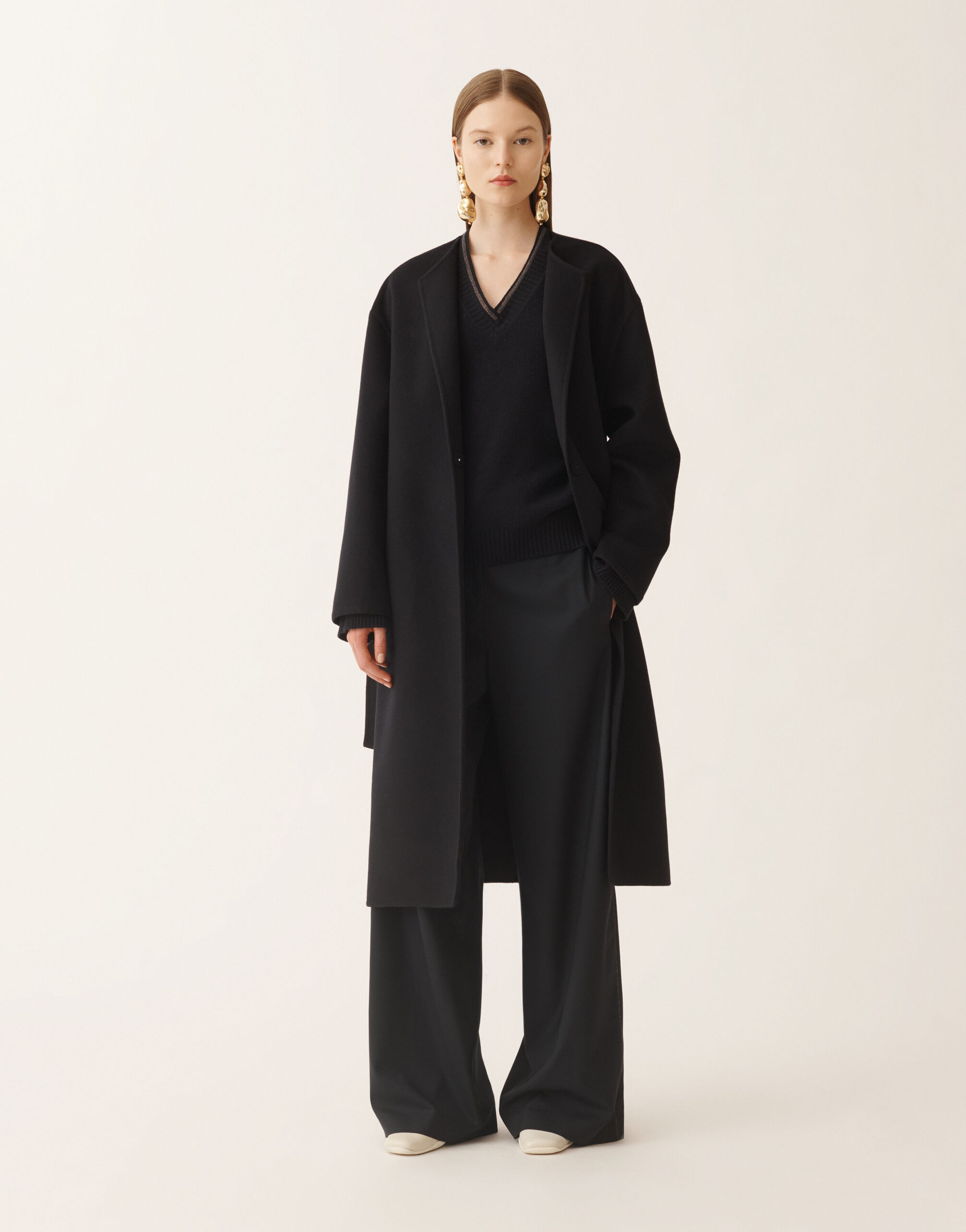 Fabiana Filippi Spoleto trousers in bi-stretch fresco wool, midnight blue Blue PAD225F307L6710000