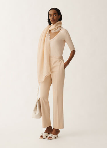 Fabiana Filippi Montefalco gabardine trousers, sand BROWN PAD265F326L1920000