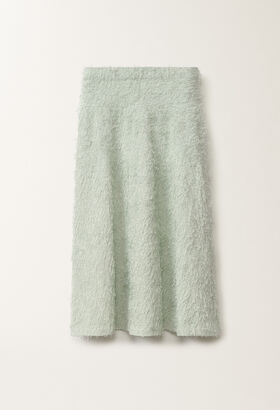 Fabiana Filippi Fil coupé knitted skirt, aqua green BLUE GND275F848L3540000