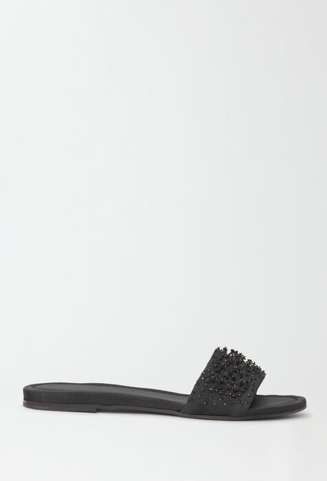 Fabiana Filippi Duchesse flat sandal, black BGD264A784I3540000