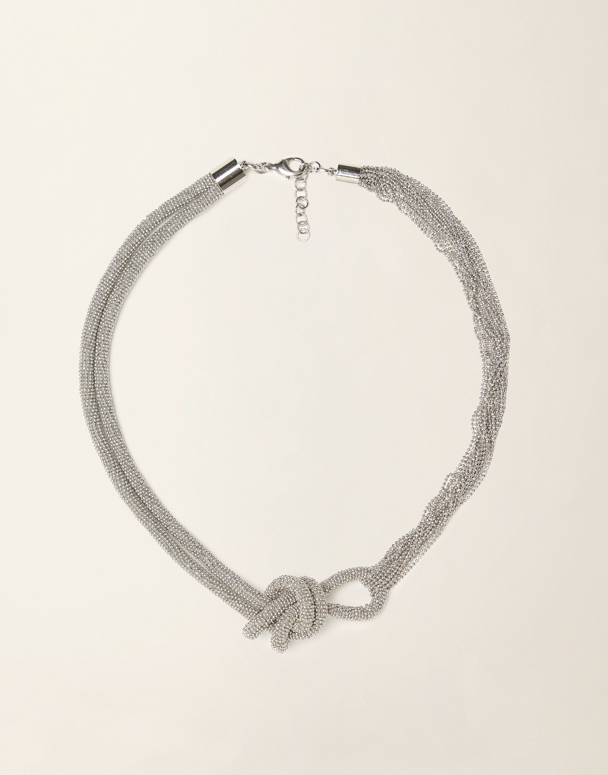Filo diamante knot necklace, nickel Fabiana Filippi Filo diamante knot necklace, nickel Nikel BXD226A986M5250000