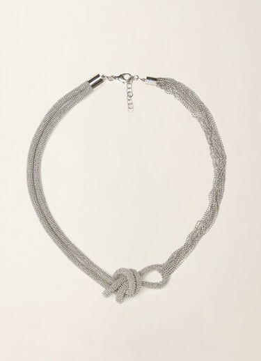 Filo diamante knot necklace, nickel Fabiana Filippi Filo diamante knot necklace, nickel Nikel BXD226A986M5250000