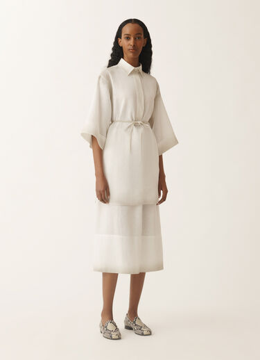 Fabiana Filippi Tunique en toile de lin, blanc BLANC CAD275F650L3780000