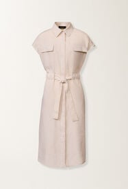 Fabiana Filippi Sahariana dress in natural linen canvas NATURAL ABD276F618M1610000