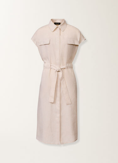 Fabiana Filippi Sahariana dress in natural linen canvas NATURAL ABD276F618M1610000