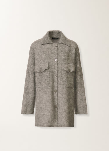 Fabiana Filippi Shirt in brushed merino and mohair, rock Grey MAD225F543L6200000