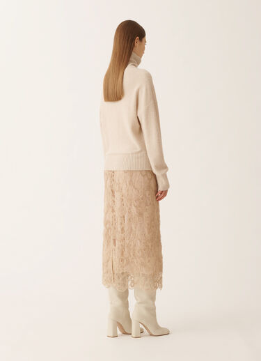 Fabiana Filippi Wool and silk sweater with sequins, cord Beige MAD225F528D2960000