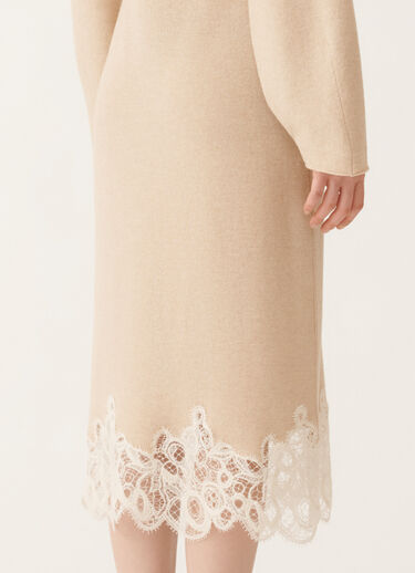 Fabiana Filippi Kleid aus Platinum mit Makramee-Spitze, seilbraun Beige ABD215F148L5190000