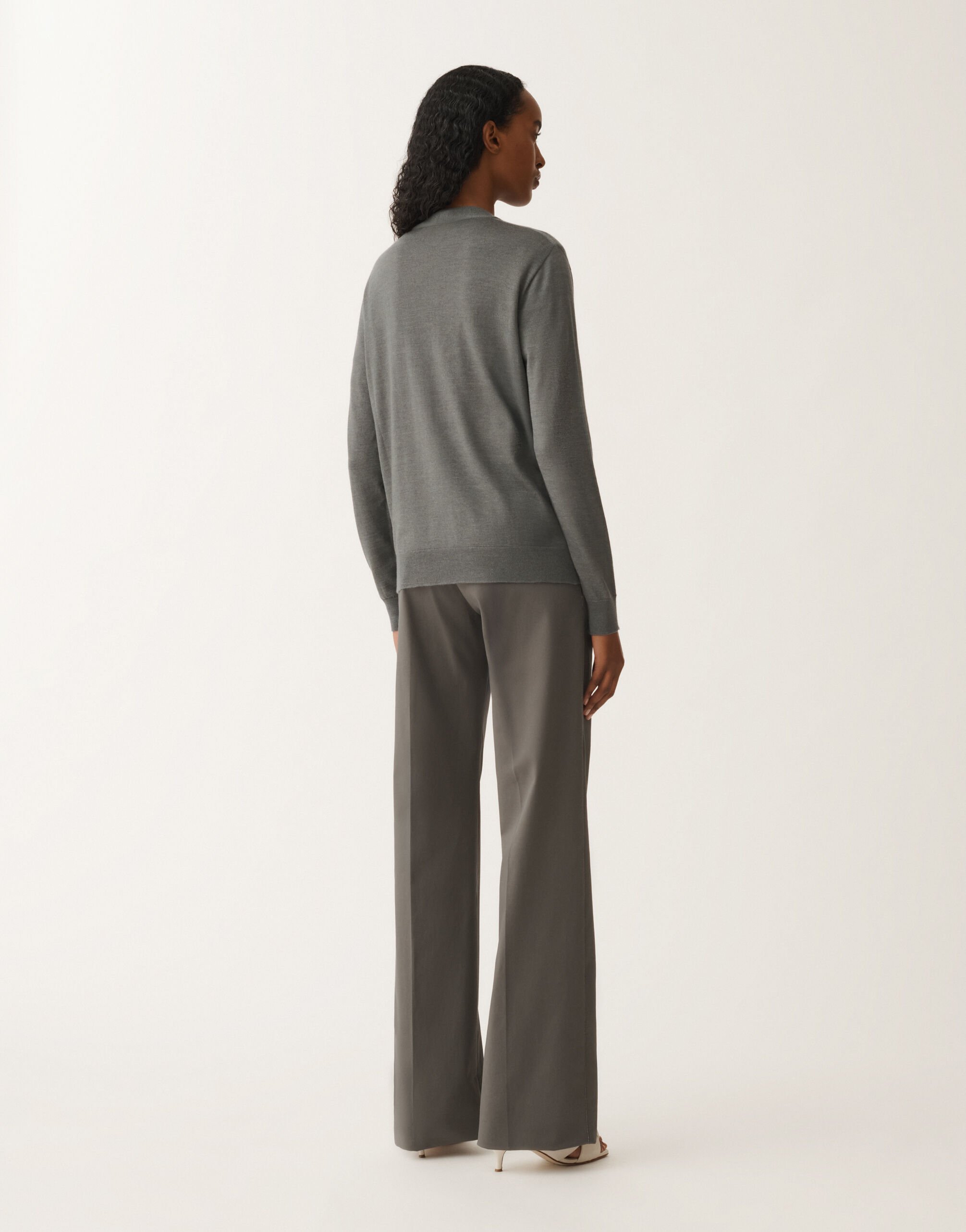 Fabiana Filippi Cashmere and silk cardigan, granite GREY MAD265F008N9070000