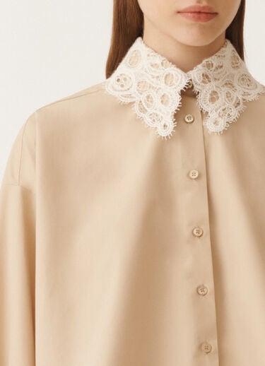 Fabiana Filippi Poplin cropped shirt, maple BEIGE CAD215F313L5710000