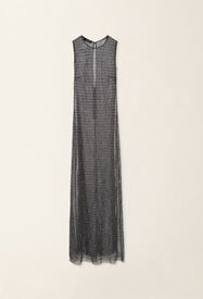 Fabiana Filippi Moonlight embroidered slip dress, charcoal Charcoal ABD226F598M4400000
