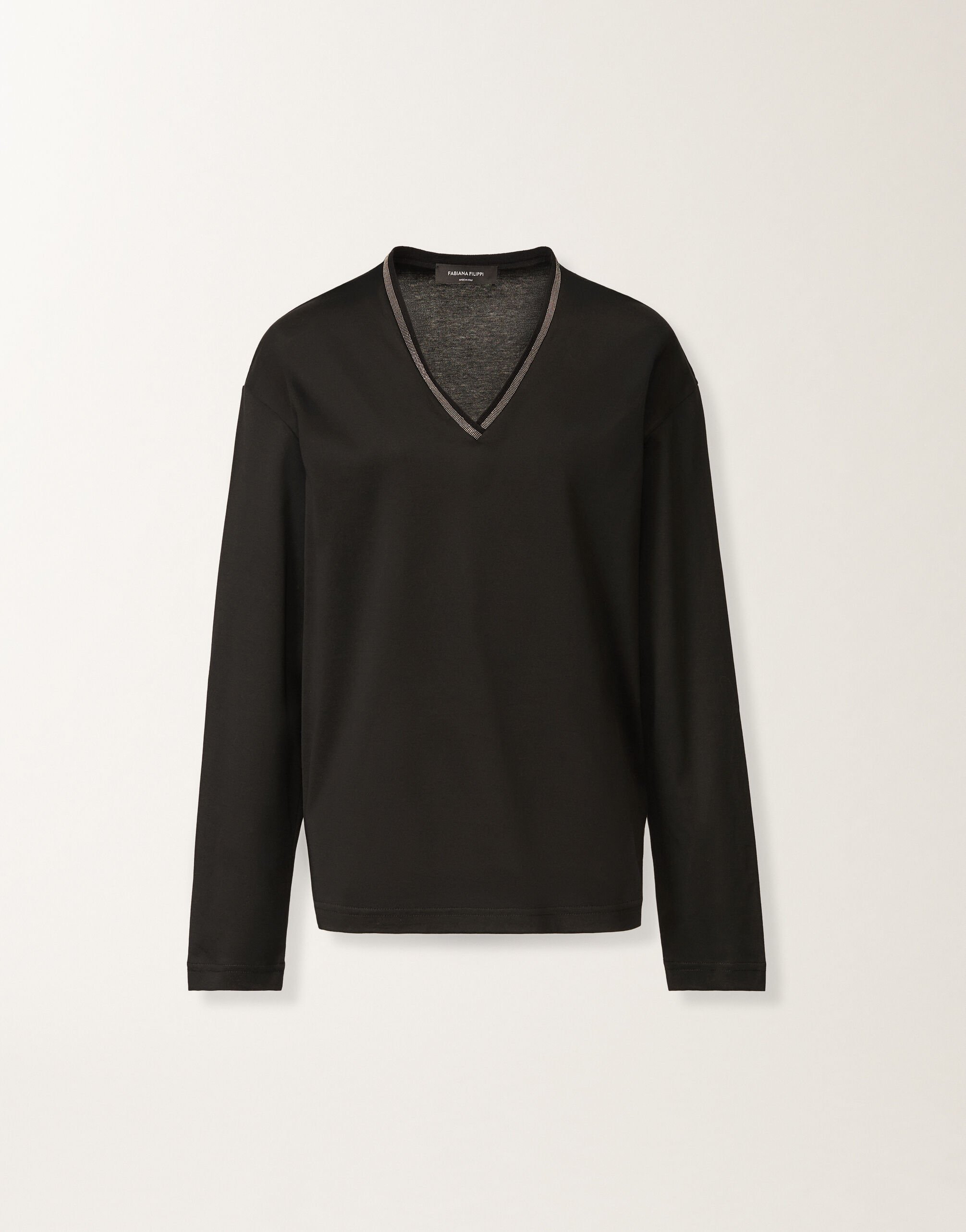 Fabiana Filippi Jersey-Top, schwarz Schwarz JED225F862L6960000