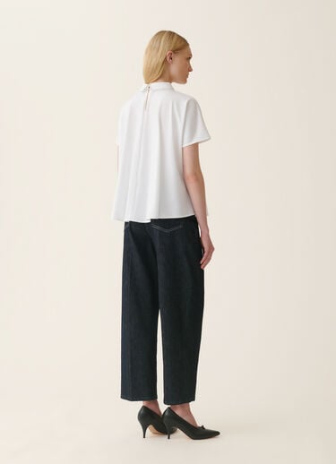 Cotton jersey top, optical white Fabiana Filippi Cotton jersey top, optical white Optical white JED216F116M3340000