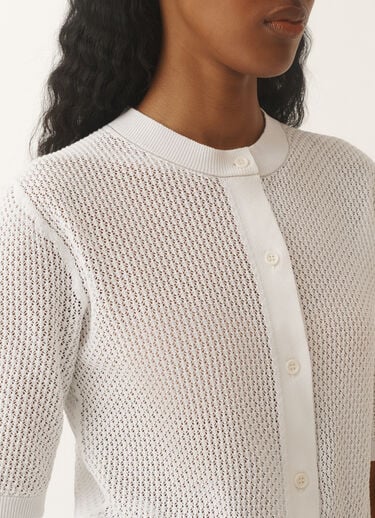 Fabiana Filippi Organic cotton cardigan, optical white WHITE MAD275F501L3340000