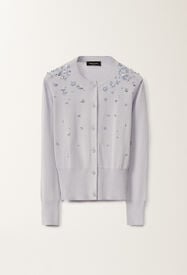 Fabiana Filippi Cotton cardigan, mauve LAVENDER MAD275F543L3350000