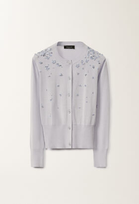 Fabiana Filippi Cotton cardigan, mauve LAVENDER MAD275F543L3350000