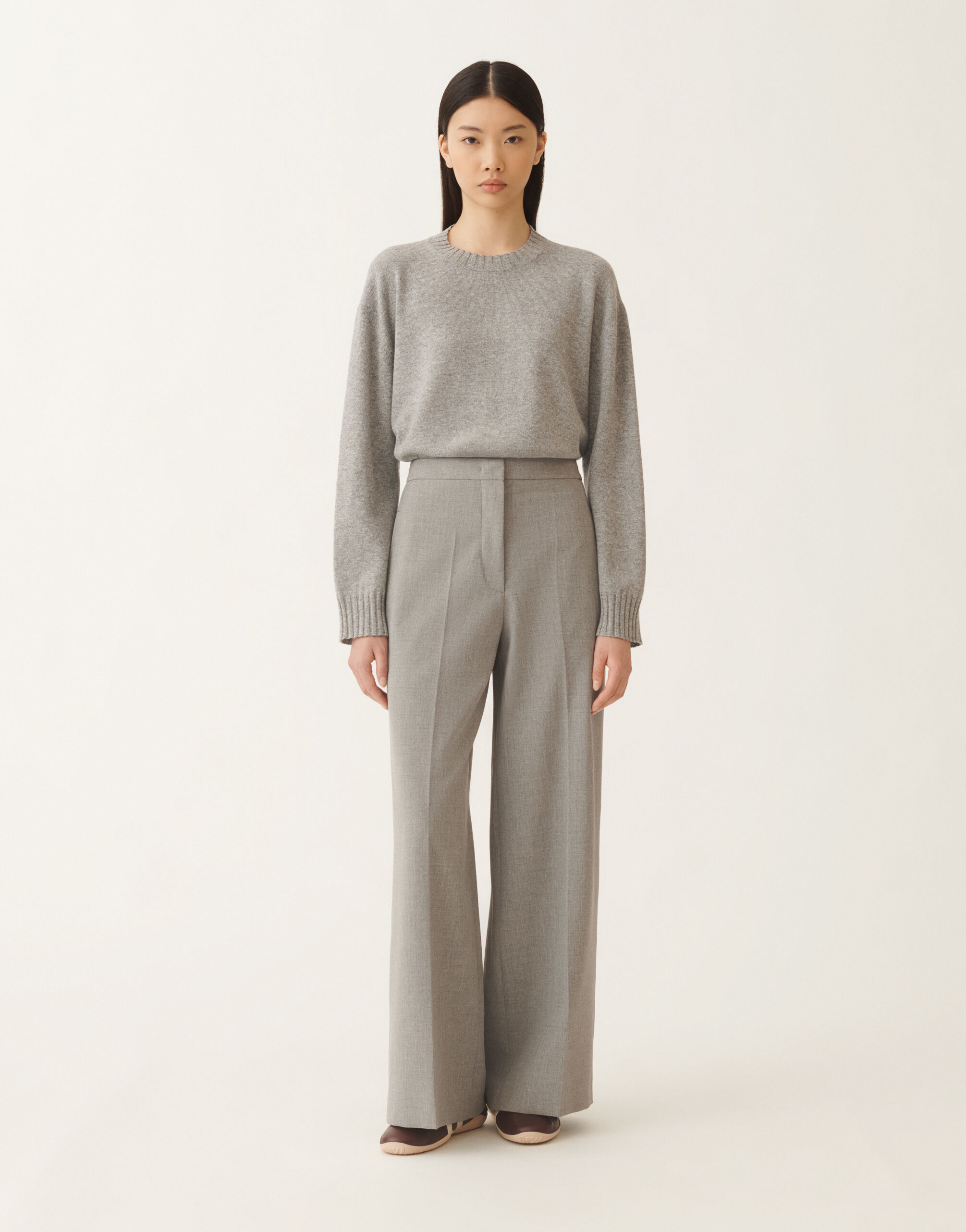 Fabiana Filippi Spoleto techno tailoring trousers, rock grey GREY PAD215F307L5300000